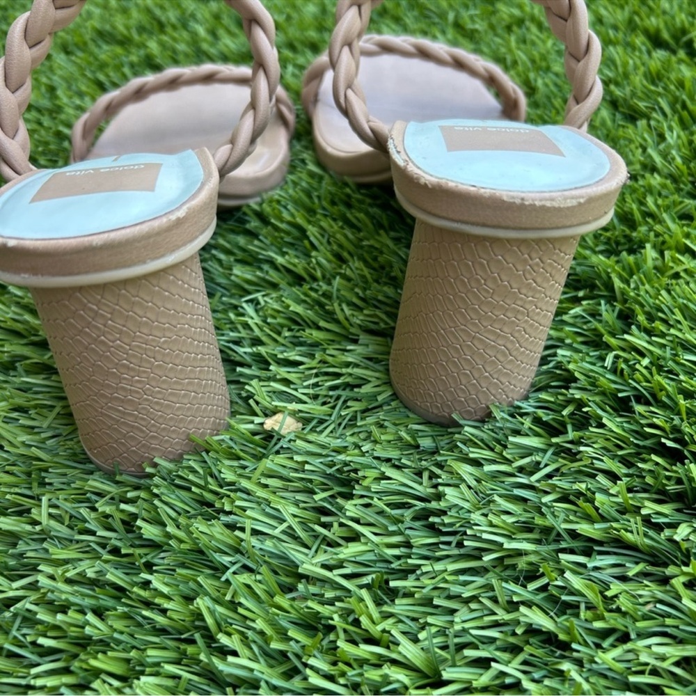 Dolce Vita Beige Braided Women's Sandals - Picture 5 of 6